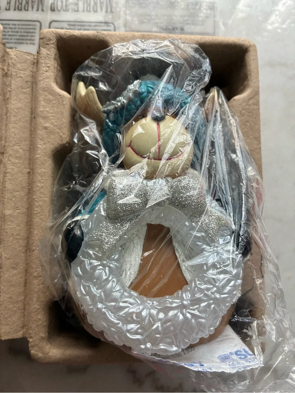Blue Holiday Reindeer LED Accent Figurine -6 inch new